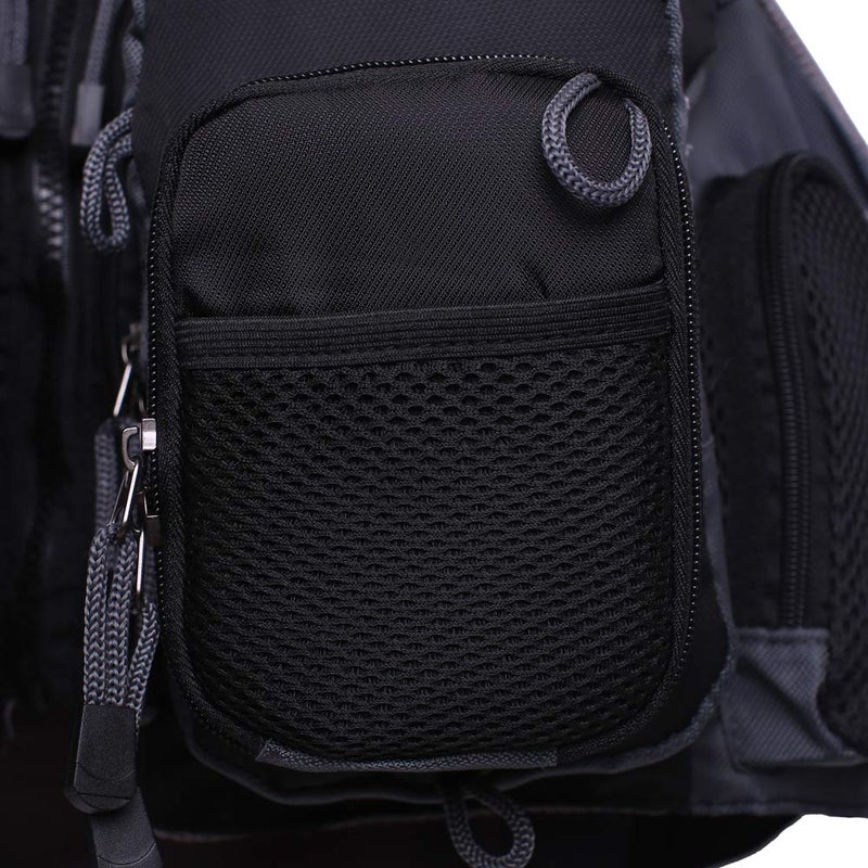 Kylebooker Fly Fishing Vest Pack Adjustable for Men and Women (Black) - Image 3